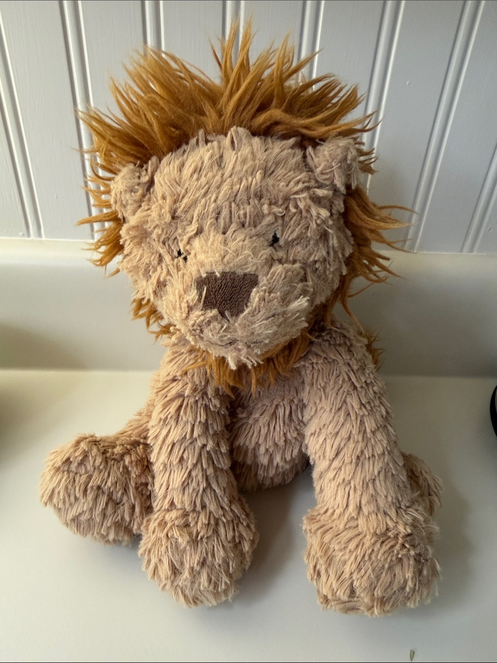 Jellycat Beige Plush Lion with Golden Mane